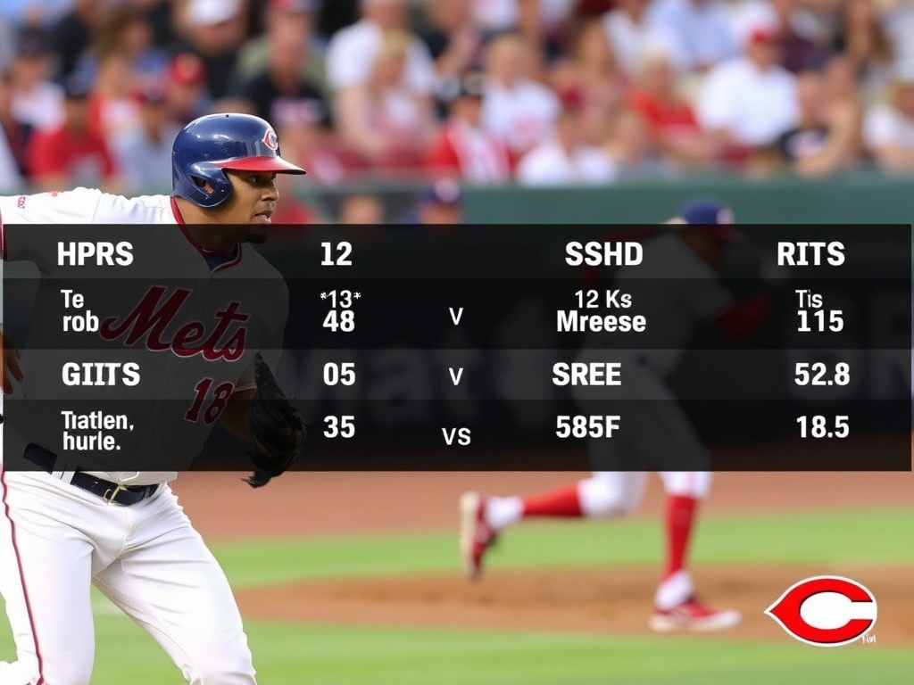 cincinnati reds vs mets match player stats